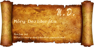 Móry Dezideráta névjegykártya